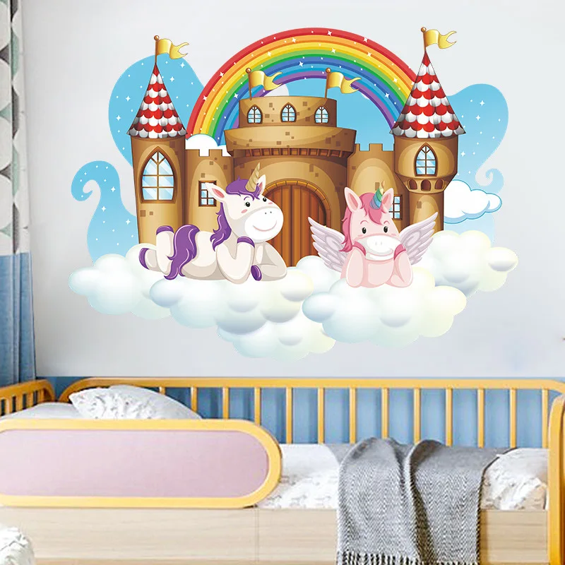 Pink Cartoon Unicorn Wall Sticker For Kids Room Nursery Decoration Wallpaper Waterproof DIY Rainbow Decal Home Decor Wall Murals
Pink Cartoon Unicorn Wall Sticker For Kids Room Nursery Decoration Wallpaper Waterproof DIY Rainbow Decal Home Decor Wall Murals