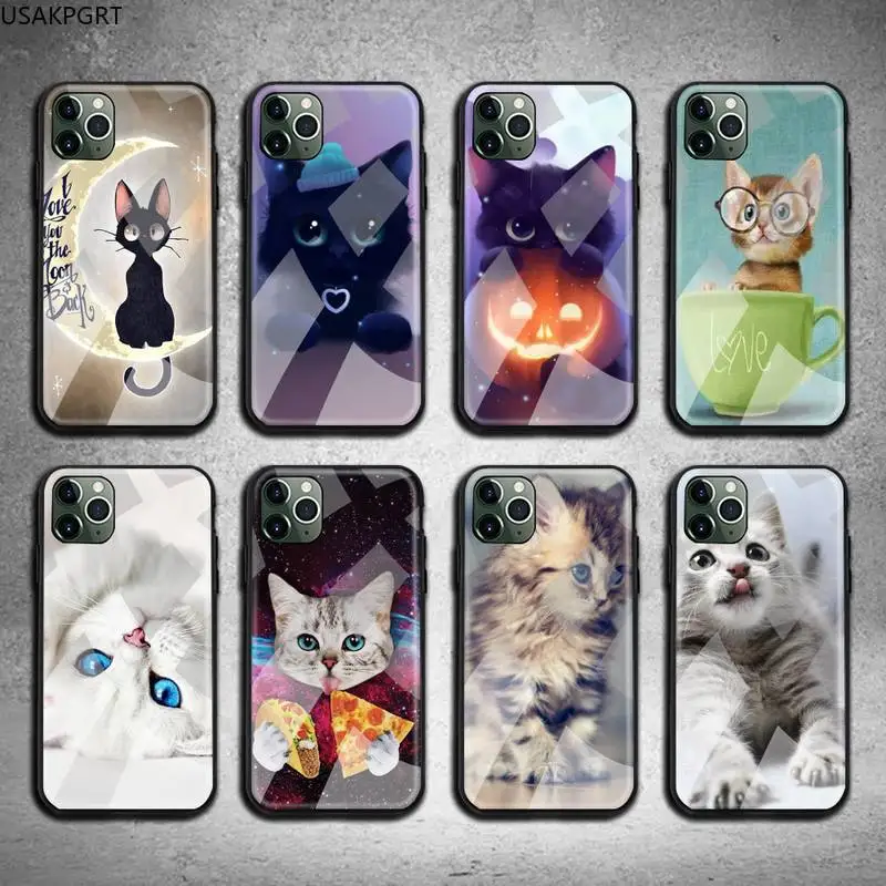 Cat Cute Kitten Phone Case Tempered Glass For iPhone 12 pro max mini 11 Pro XR XS MAX 8 X 7 6S 6 Plus SE 2020 case
Cat Cute Kitten Phone Case Tempered Glass For iPhone 12 pro max mini 11 Pro XR XS MAX 8 X 7 6S 6 Plus SE 2020 case
