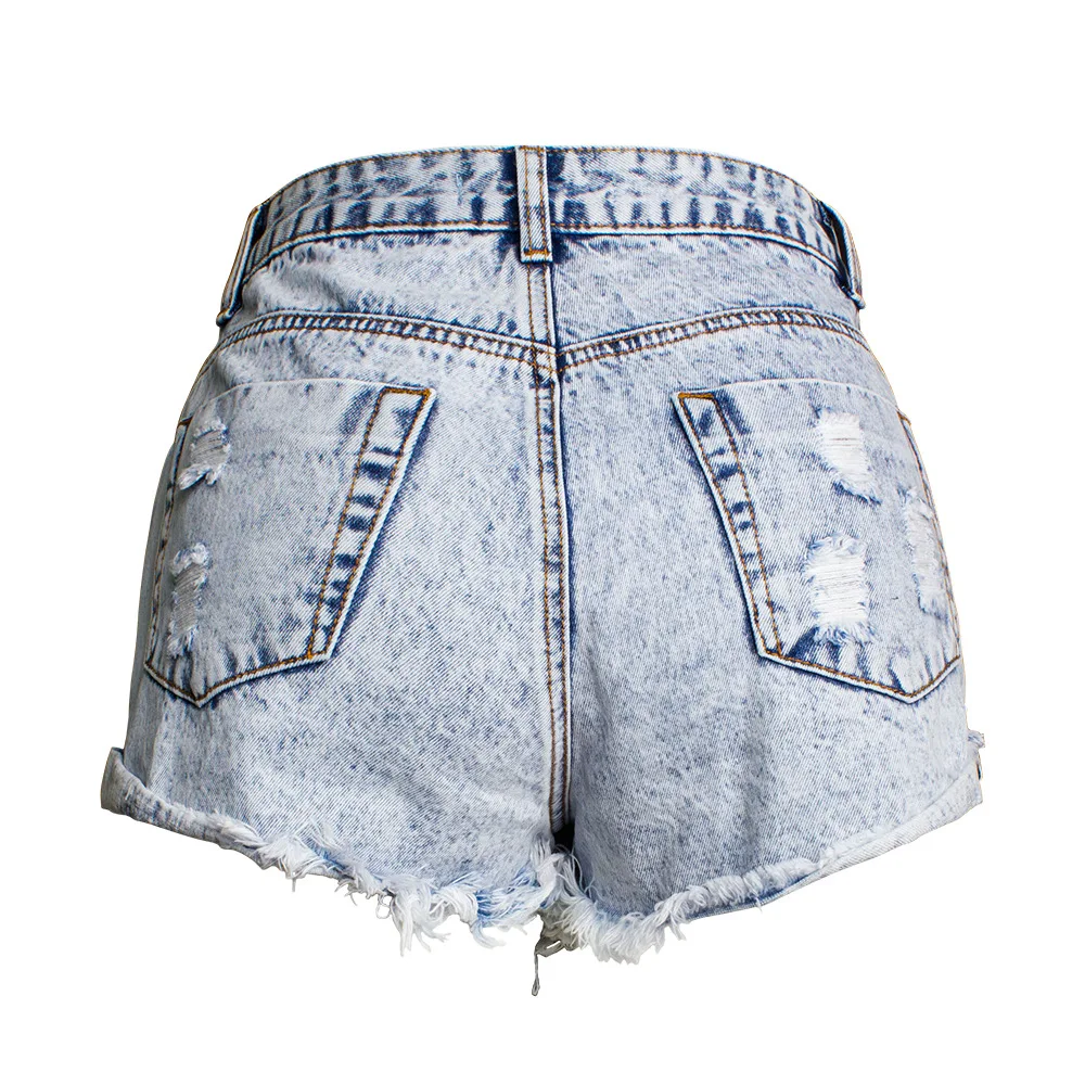 classic European and American personality high waist washed white denim flannel fur hem Pocket Shorts show thin
classic European and American personality high waist washed white denim flannel fur hem Pocket Shorts show thin