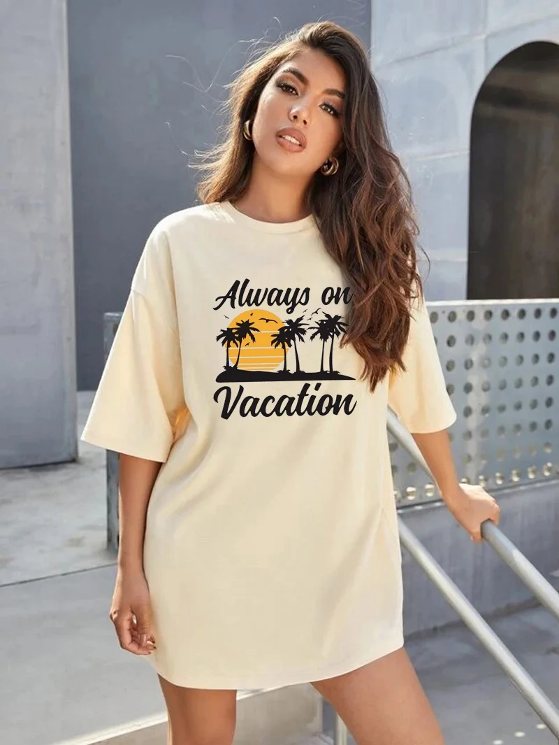 Always on Vacation Beach Style Summer Fashion 100% Cotton Casual Funny Harajuku Hipster Tumblr Women T-Shirt
Always on Vacation Beach Style Summer Fashion 100% Cotton Casual Funny Harajuku Hipster Tumblr Women T-Shirt