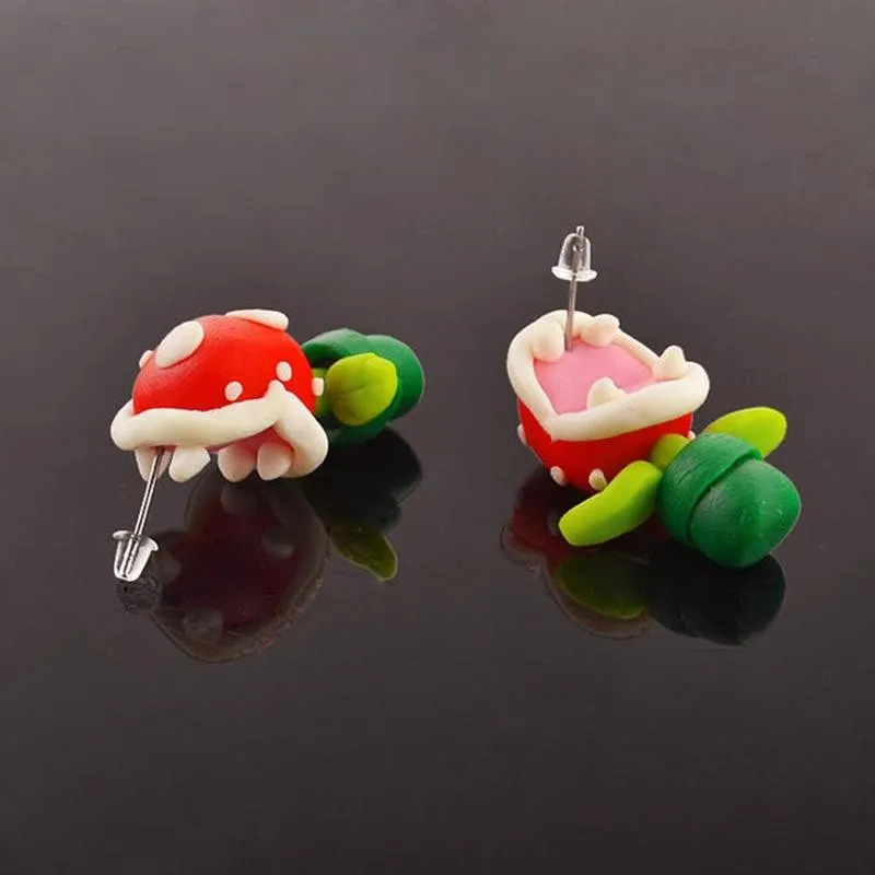 1 Pair Unique Cute Handcrafted Polymer Clay Super Mario Jewelry Earrings Corpse Studs Women Plant Flower Piranha Girl Ear U8H3
1 Pair Unique Cute Handcrafted Polymer Clay Super Mario Jewelry Earrings Corpse Studs Women Plant Flower Piranha Girl Ear U8H3