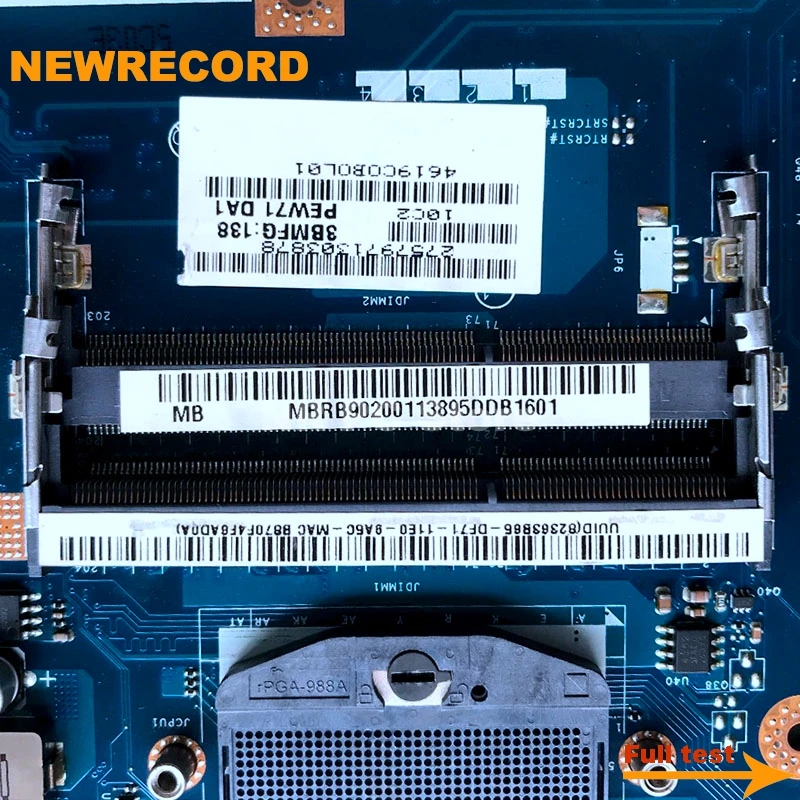 NEWRECORD для ноутбука Acer aspire 5742 5742G материнская плата PEW71 LA 5894P MBRB902001 основная HM55 DDR3