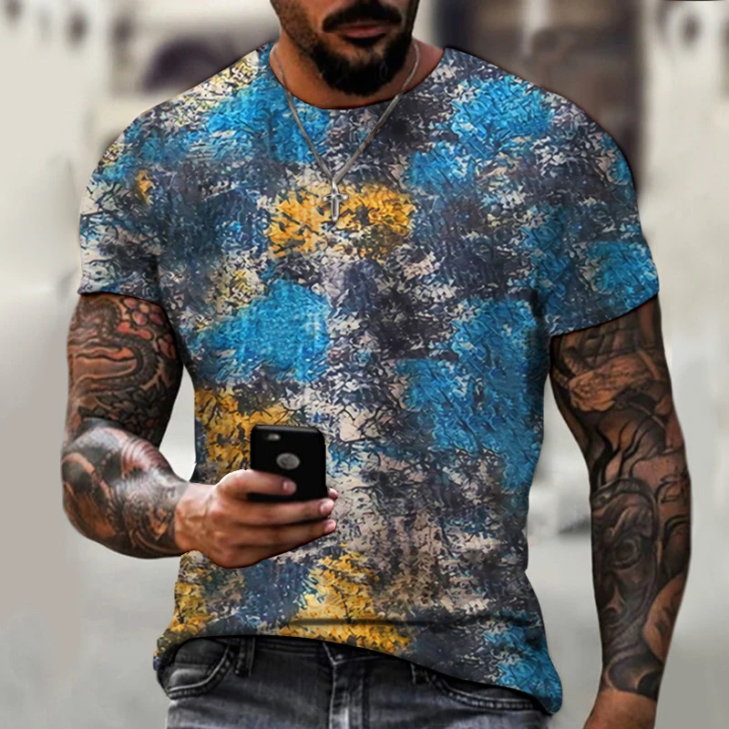 Men's Summer Casual T-shirt Street Style Cool T-shirt Brand Clothing 3d Printing Oil Painting Short Sleeve
Men's Summer Casual T-shirt Street Style Cool T-shirt Brand Clothing 3d Printing Oil Painting Short Sleeve