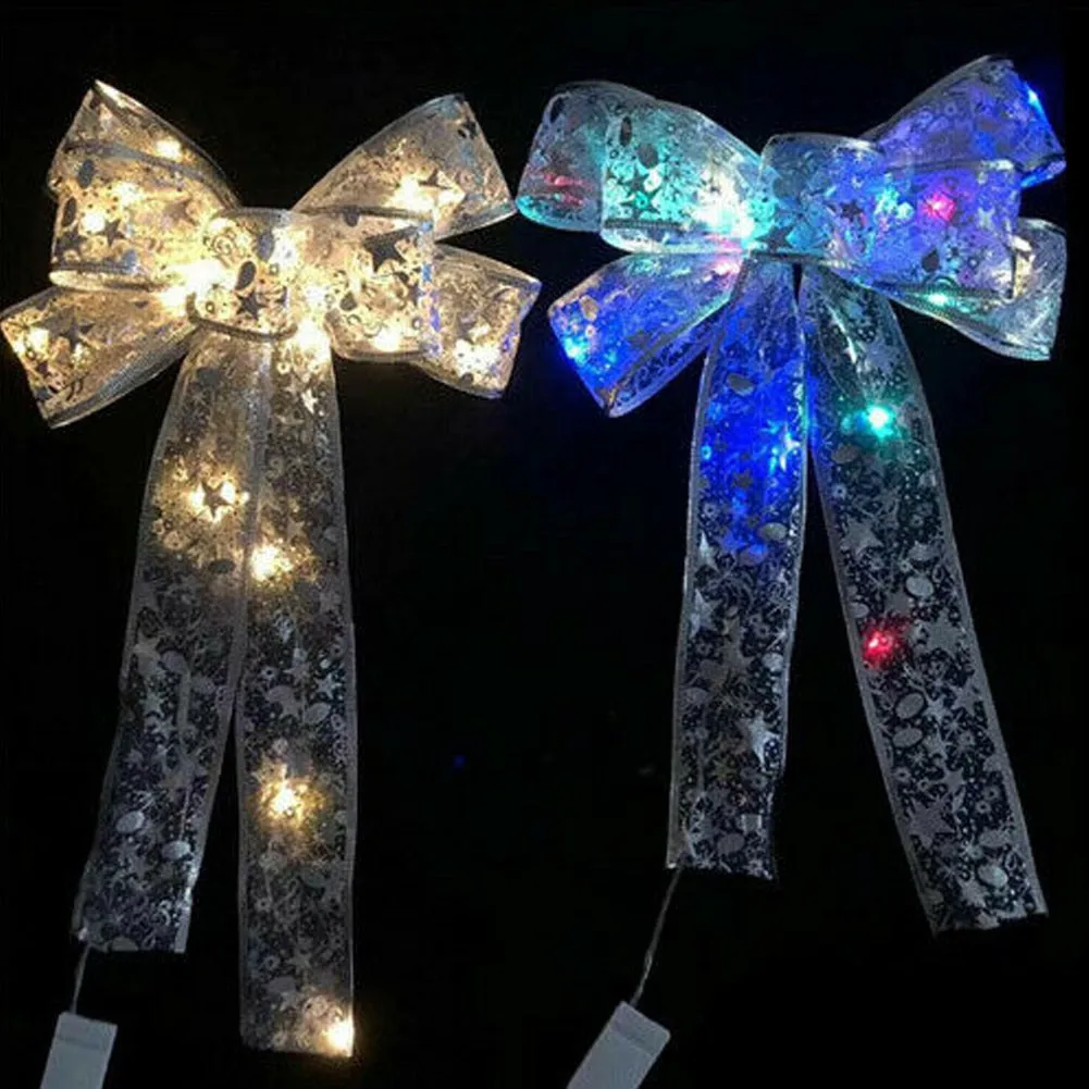 Christmas LED Tree Top Topper Ribbon Bow Light Up Xmas Hanging Decor Layer Fairy Lights With LED Navidad New Year Home Decor
Christmas LED Tree Top Topper Ribbon Bow Light Up Xmas Hanging Decor Layer Fairy Lights With LED Navidad New Year Home Decor