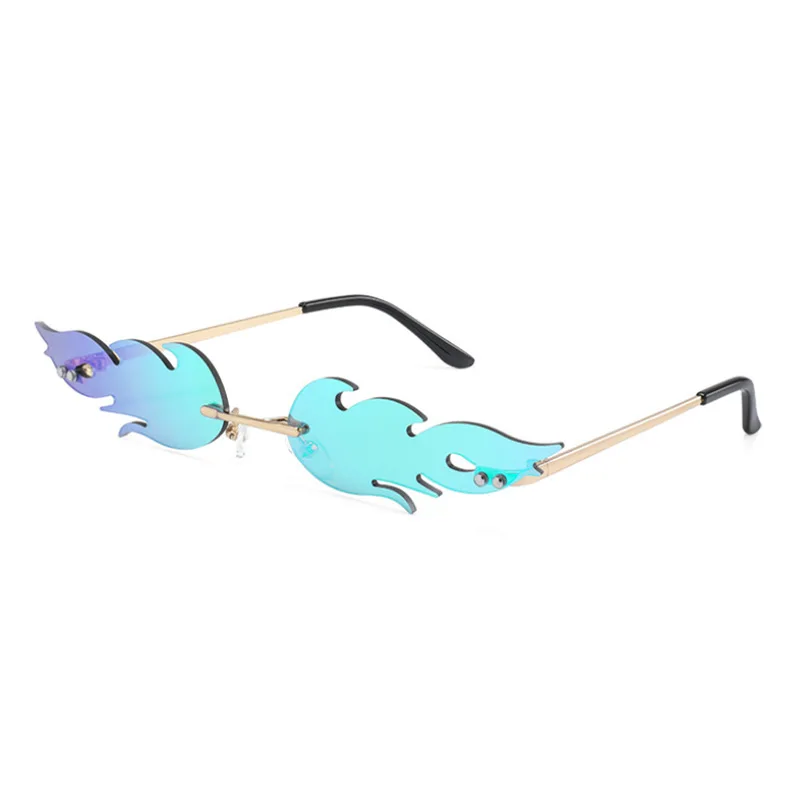 Luxury Fashion Fire Flame Sunglasses Women Rimless Wave Sun Glasses Metal Shades For Vintage Women Mirror Eyewear UV400
Luxury Fashion Fire Flame Sunglasses Women Rimless Wave Sun Glasses Metal Shades For Vintage Women Mirror Eyewear UV400