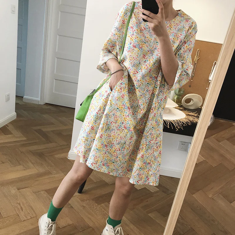 LANMREM Women Printing Mini Dress New Round Neck Three Quarter Sleeve Loose Fit Fashion Tide autumn 2021 2E1552
LANMREM Women Printing Mini Dress New Round Neck Three Quarter Sleeve Loose Fit Fashion Tide autumn 2021 2E1552