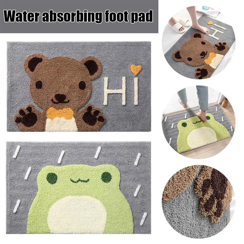 Bathroom Rug Frog Bear Shower Door Mat Mini Bath Mats Bath Carpet Non Slip Absorb Water Fluffy for Doorway Bedroom
Bathroom Rug Frog Bear Shower Door Mat Mini Bath Mats Bath Carpet Non Slip Absorb Water Fluffy for Doorway Bedroom