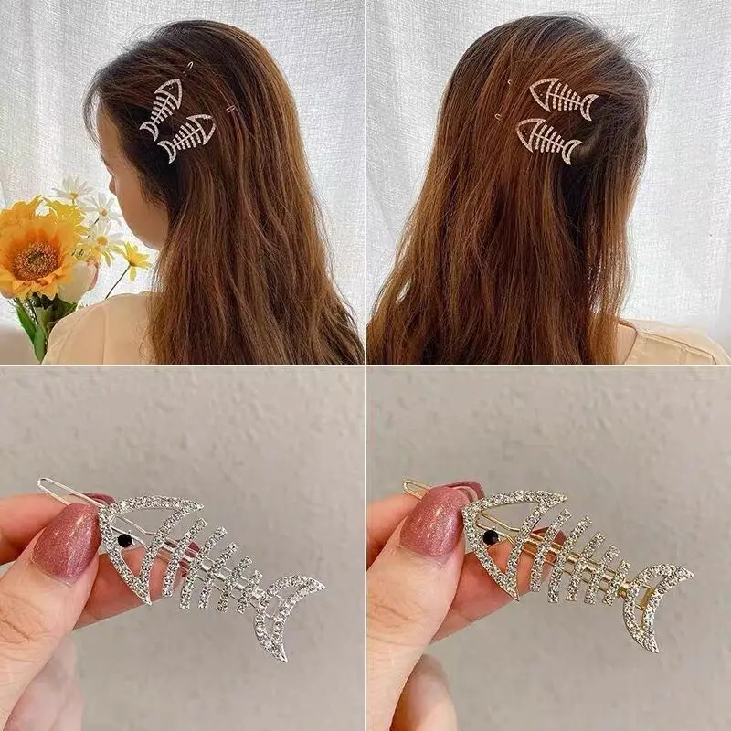 20pcs/lot New Hollow Flashing Diamond Fish Bone Frog Clip Temperament Decorative Clip for Women Headwear
20pcs/lot New Hollow Flashing Diamond Fish Bone Frog Clip Temperament Decorative Clip for Women Headwear