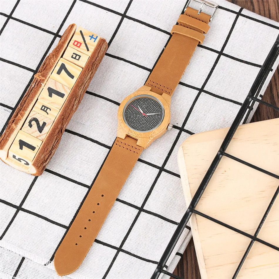 REDFIRE Starry Sky Rhinestones Display Women's Genuine Leather Wristwatch Trendy Natural Bamboo Ladies Quartz Timepiece
REDFIRE Starry Sky Rhinestones Display Women's Genuine Leather Wristwatch Trendy Natural Bamboo Ladies Quartz Timepiece