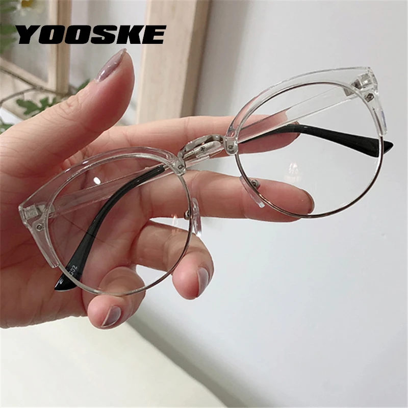 YOOSKE Transparent Glasses Frames Men Women Cat Eye Eyeglasses Retro Optical Spectacle Clear Myopia Frame
YOOSKE Transparent Glasses Frames Men Women Cat Eye Eyeglasses Retro Optical Spectacle Clear Myopia Frame