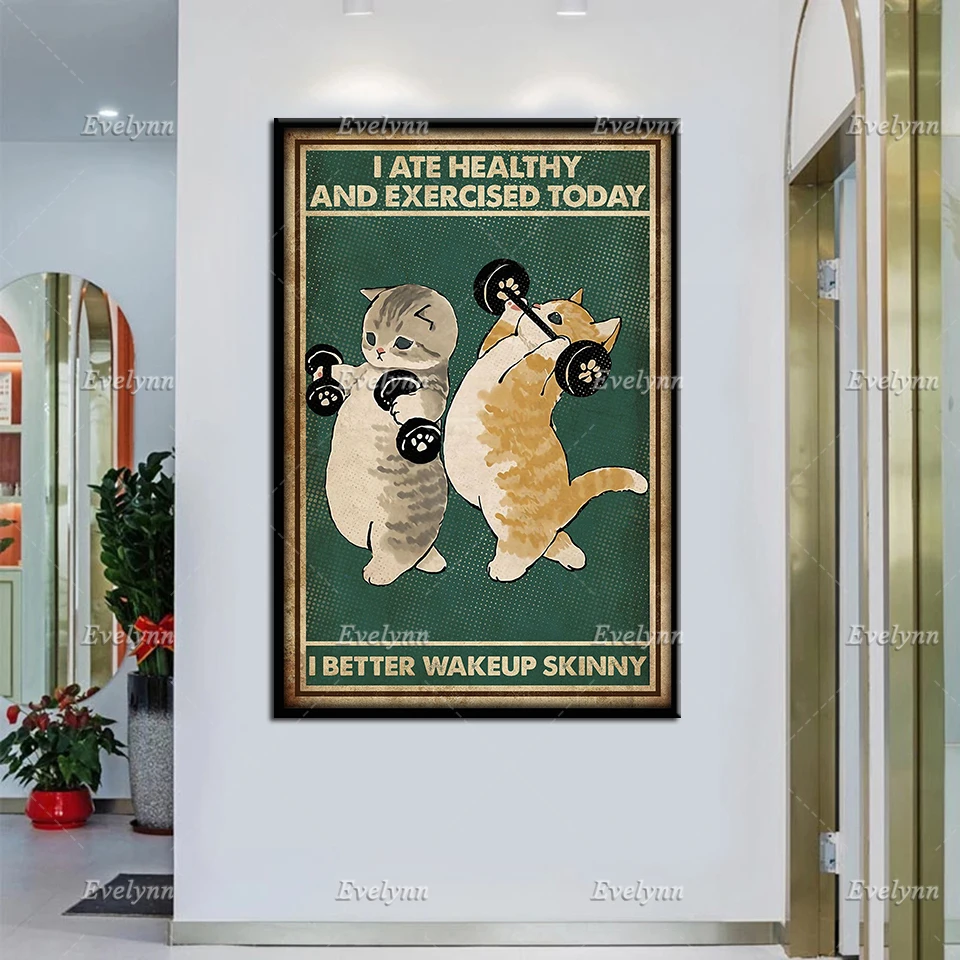 Gym, Fitness, Cat Lovers Gymer I Ate Healthy And Exercised Today I Better Wakeup Skinny Retro Poster Home Living Decor Prints
Gym, Fitness, Cat Lovers Gymer I Ate Healthy And Exercised Today I Better Wakeup Skinny Retro Poster Home Living Decor Prints