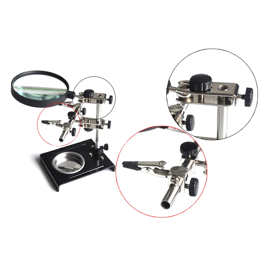 SY-209 Desk Magnifier Soldering Iron Stand Helping Clamp Vise Clip Tool 3X Magnifying Glass Adjustable
SY-209 Desk Magnifier Soldering Iron Stand Helping Clamp Vise Clip Tool 3X Magnifying Glass Adjustable