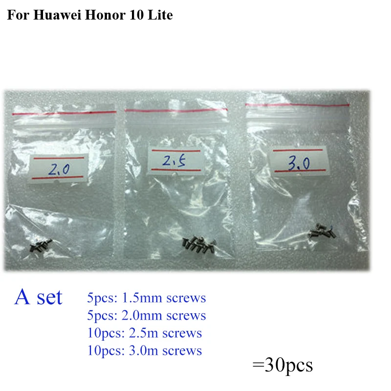 

30PCS a set Silver Screw For Huawei Honor 10 Lite mainboard motherboard Cover Screws Repair Parts For Huawei Honor10 lite 10Lite