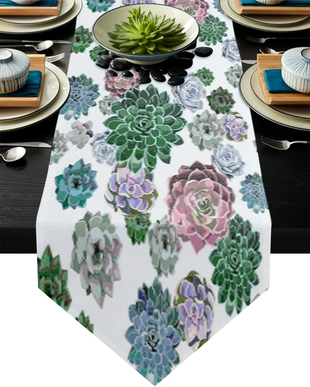 Plant Succulent Pattern Table Runner Home Party Dining Table Decorative Wedding Table Decoration Flower Cake Tablecloth 
Plant Succulent Pattern Table Runner Home Party Dining Table Decorative Wedding Table Decoration Flower Cake Tablecloth