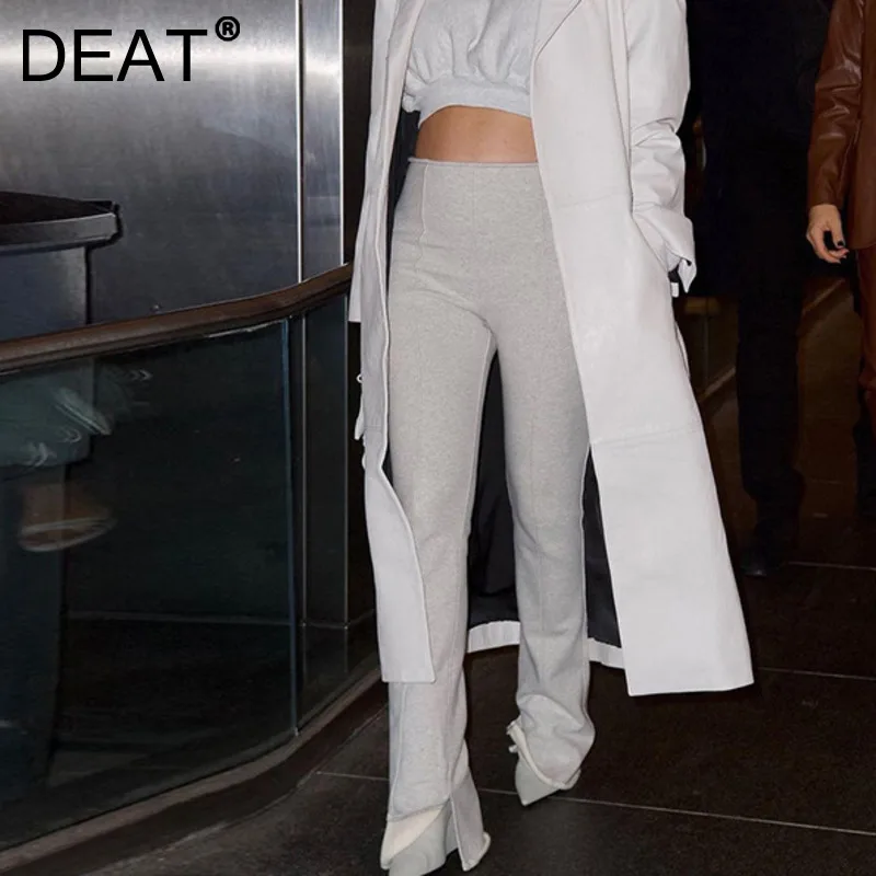 DEAT 2021 Autumn And Winter New Fashion Bell Bottoms Casual Elastic Solid Color Temperament Women Pants 7Z343
DEAT 2021 Autumn And Winter New Fashion Bell Bottoms Casual Elastic Solid Color Temperament Women Pants 7Z343
