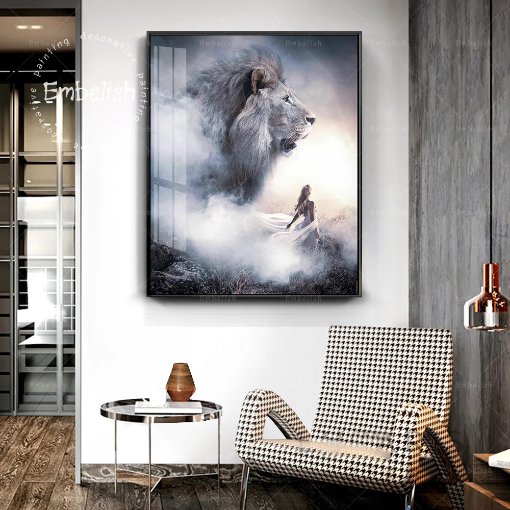 1 Pieces Wild Animal Lion Cool Wall Art Pictures For Living Room Modern Home Decor HD Prints Canvas Oil Painting Bedroom Posters
1 Pieces Wild Animal Lion Cool Wall Art Pictures For Living Room Modern Home Decor HD Prints Canvas Oil Painting Bedroom Posters