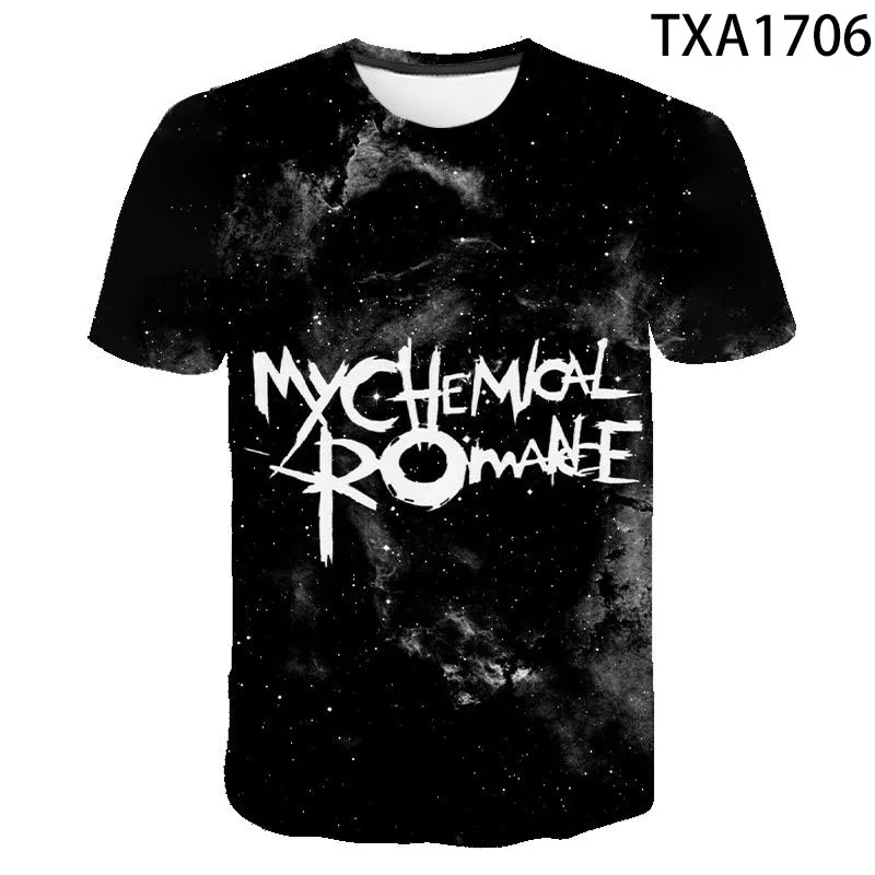 Новая романтичная 3D футболка My Chemical модные повседневные Летние футболки для