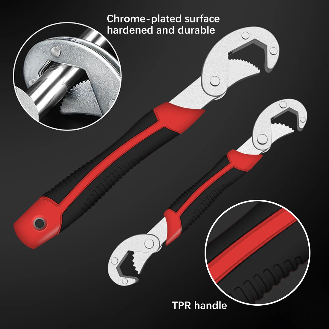 

Adjustable Wrench Spanner Set Multi-Functional Universal Quick Snap Soft Grip Portable Torque Ratchet Oil Filter Hand Tools