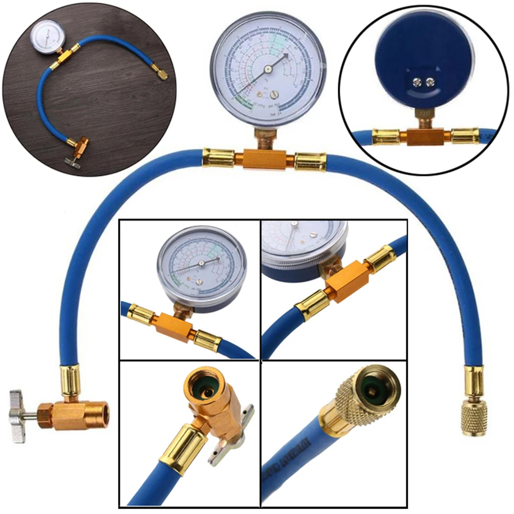 Practical R134A To R12 R22 Refrigerant Recharge Hose Pipe &Can Tap Pressure Gauge Car Vehicle Accessories
Practical R134A To R12 R22 Refrigerant Recharge Hose Pipe &Can Tap Pressure Gauge Car Vehicle Accessories