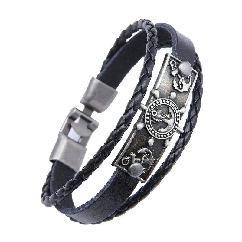 Simple Retro Navy Blue Braided Leather Bracelet New Multi-Layer Leather Bracelet
Simple Retro Navy Blue Braided Leather Bracelet New Multi-Layer Leather Bracelet
