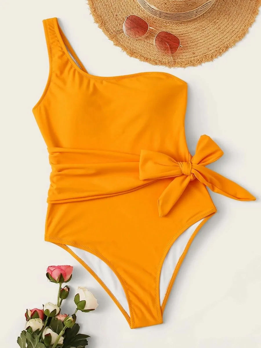 One Shoulder Lace Up One-Piece Women Swimwear Sexy Solid Women Monokini Swimsuit New Girls Beach Bathing Suits Swimwear
One Shoulder Lace Up One-Piece Women Swimwear Sexy Solid Women Monokini Swimsuit New Girls Beach Bathing Suits Swimwear