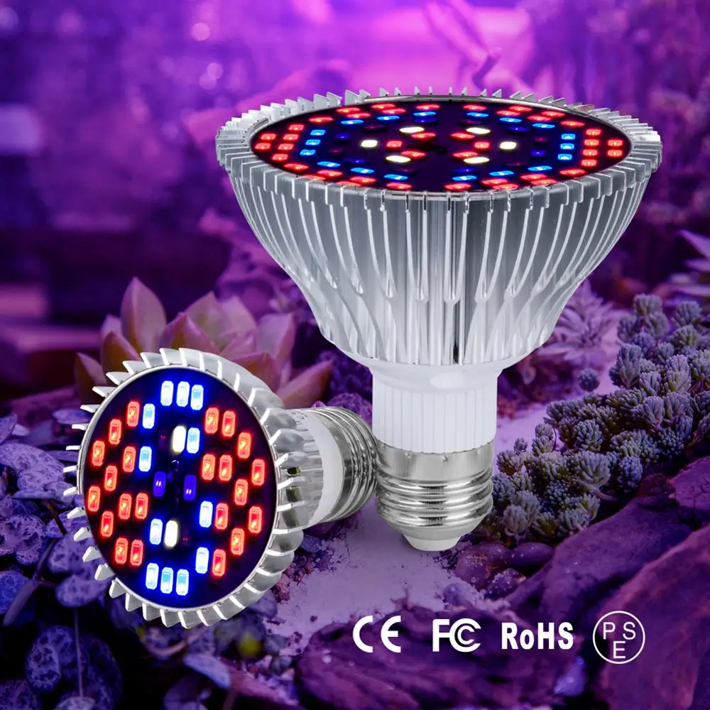 

CanLing Full Spectrum E27 LED Growth Bulb E14 Plant Seedling Light Led 18W 28W 30W 50W 80W Fitolampy for Indoor Grow Tent 220V