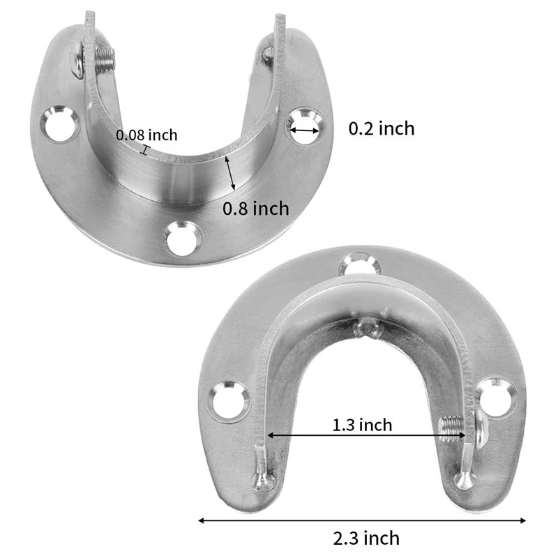 NEW-2Pcs Curtain Rod Bracket Frame Stainless Steel Curtain Rod Mounting Bracket Curtain Rod with Screws
NEW-2Pcs Curtain Rod Bracket Frame Stainless Steel Curtain Rod Mounting Bracket Curtain Rod with Screws