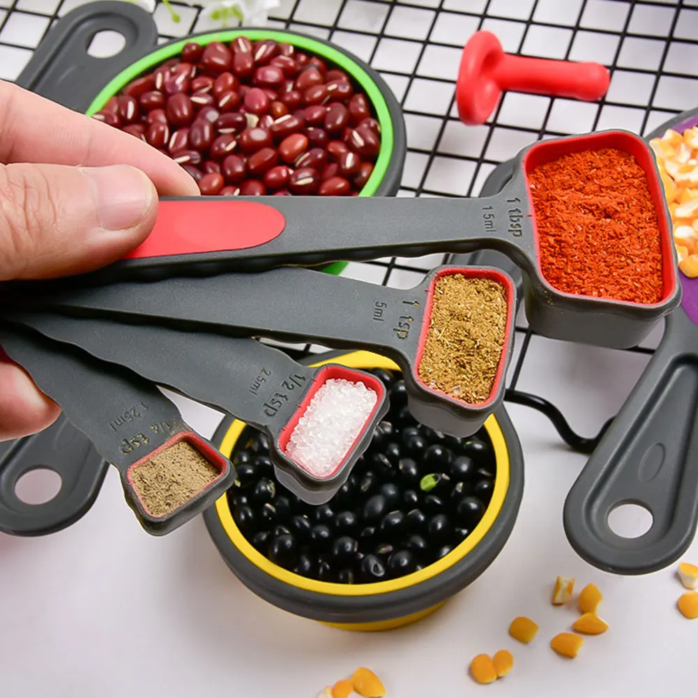 4Pcs Silicone Measuring Cup Measuring Spoon Scoop Baking Utensils Kitchen Storage Kitchen Measuring Tool
4Pcs Silicone Measuring Cup Measuring Spoon Scoop Baking Utensils Kitchen Storage Kitchen Measuring Tool