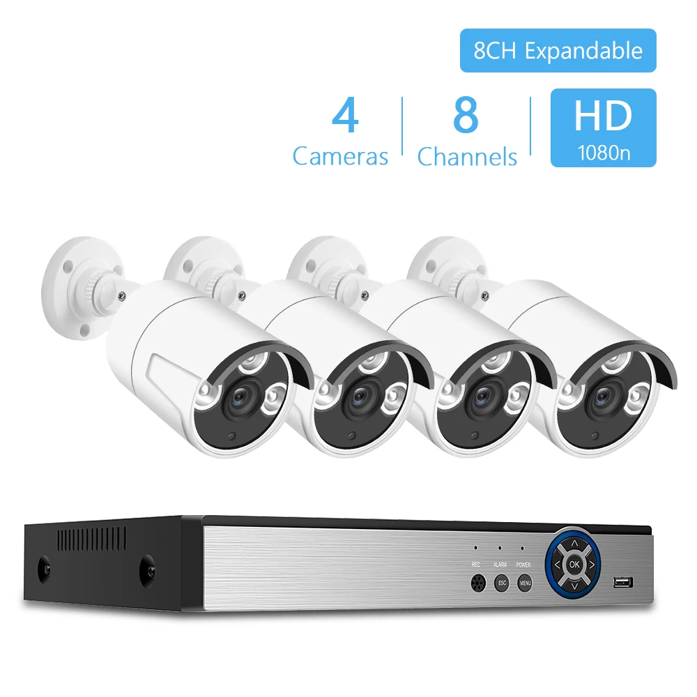Система камер домашней безопасности 8CH 1080P DVR + 4 шт. 1080P HD на открытом воздухе для любых погодных условий CCTV камеры Поддержка движения оповеще...
Система камер домашней безопасности 8CH 1080P DVR + 4 шт. 1080P HD на открытом воздухе для любых погодных условий CCTV камеры Поддержка движения оповеще...