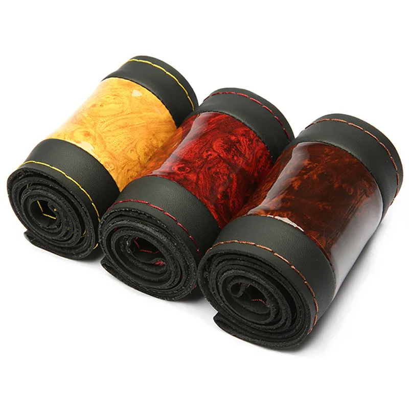 New 38cm Crystal Microfiber Leather Steering Wheel Case Leather Braiding Car Wheel Cover Sports Style Braiding Cover
New 38cm Crystal Microfiber Leather Steering Wheel Case Leather Braiding Car Wheel Cover Sports Style Braiding Cover