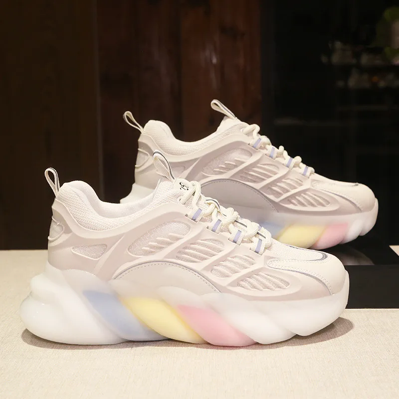 New Platform Women's Sneakers Spring Autumn Fashion Casual Shoes White Female Flat Shoes Candy Color Soles Ladies Running Shoes
New Platform Women's Sneakers Spring Autumn Fashion Casual Shoes White Female Flat Shoes Candy Color Soles Ladies Running Shoes
