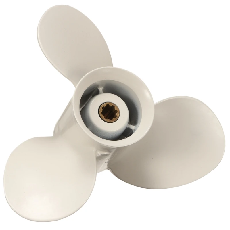 for Yamaha 9.9-15HP 63V-45945-10-EL 9-1/4 x 9 Aluminum Alloy Marine Outboard Propeller 8 Spline Tooth 3 Blades
for Yamaha 9.9-15HP 63V-45945-10-EL 9-1/4 x 9 Aluminum Alloy Marine Outboard Propeller 8 Spline Tooth 3 Blades