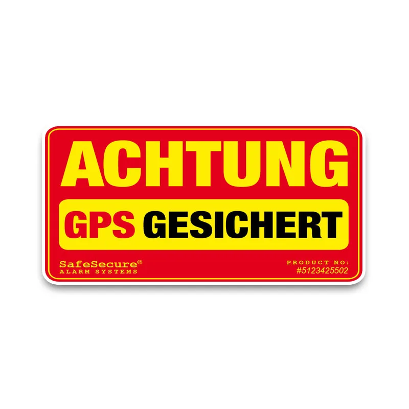 Warning Achtung GPS Gesichert Car Sticker Vinyl Sunscreen Car Window Car Styling Accessories Decorative Waterproof PVC 14cm*7cm
Warning Achtung GPS Gesichert Car Sticker Vinyl Sunscreen Car Window Car Styling Accessories Decorative Waterproof PVC 14cm*7cm