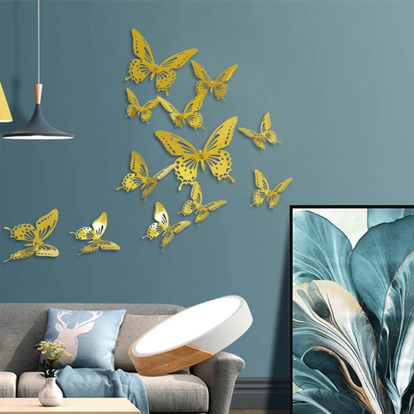 12pcs 3D Butterfly Wall Decal Stainless Steel Hollow-Out Butterflies Wall Sticker Bedroom Decor For Party Home Decor
12pcs 3D Butterfly Wall Decal Stainless Steel Hollow-Out Butterflies Wall Sticker Bedroom Decor For Party Home Decor