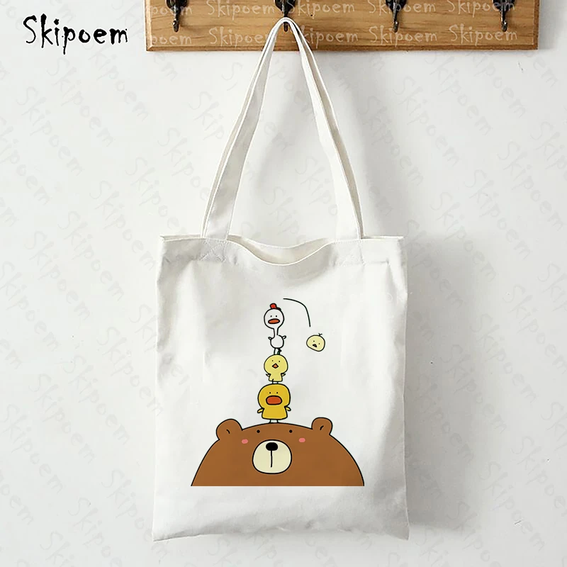 Милые холщовые сумки с мультипликационным медведем Kawaii Art Sell, сумка для покупок через плечо, винтажная сумка для покупок с мультипликационн...
Милые холщовые сумки с мультипликационным медведем Kawaii Art Sell, сумка для покупок через плечо, винтажная сумка для покупок с мультипликационн...