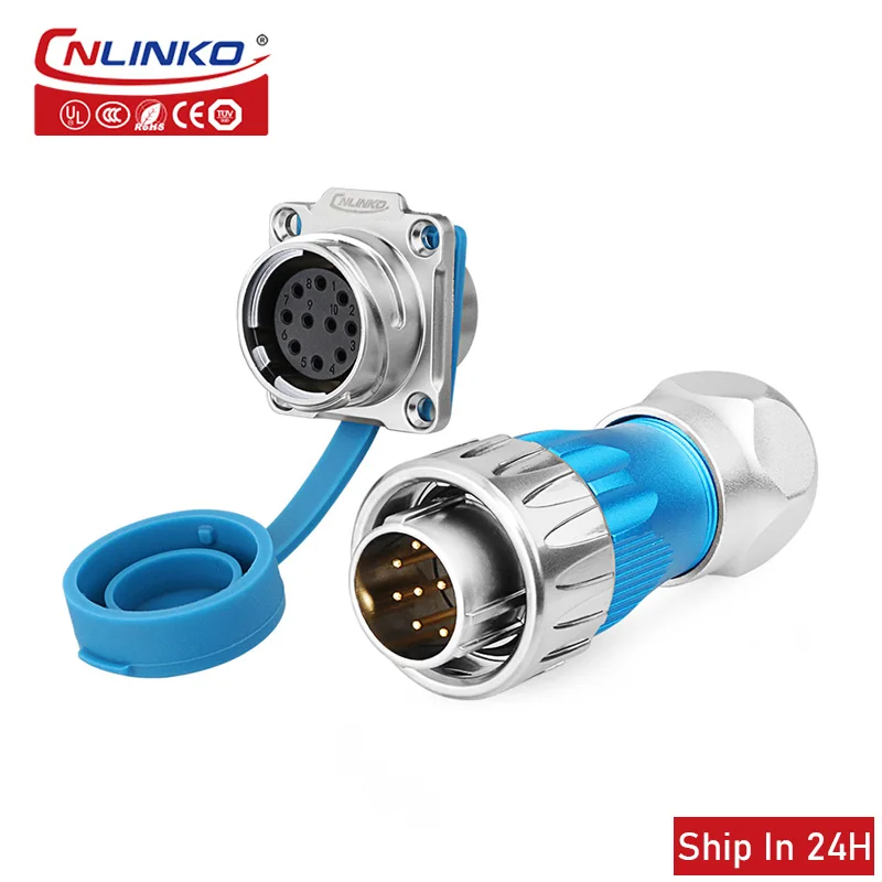 Cnlinko DH24 M24 Waterproof 10 12 19 24pin 10A Power Signal Plug Socket Cable Wire Connector for Robot UAV Automation Equipment
Cnlinko DH24 M24 Waterproof 10 12 19 24pin 10A Power Signal Plug Socket Cable Wire Connector for Robot UAV Automation Equipment