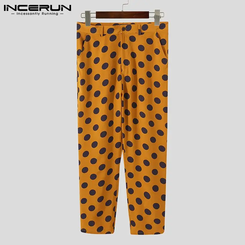 2021 Fashion Men Polka Dot Printed Pants Button Joggers Pockets Casual Trousers Men Streetwear Fitness Pantalones Hombre INCERUN
2021 Fashion Men Polka Dot Printed Pants Button Joggers Pockets Casual Trousers Men Streetwear Fitness Pantalones Hombre INCERUN