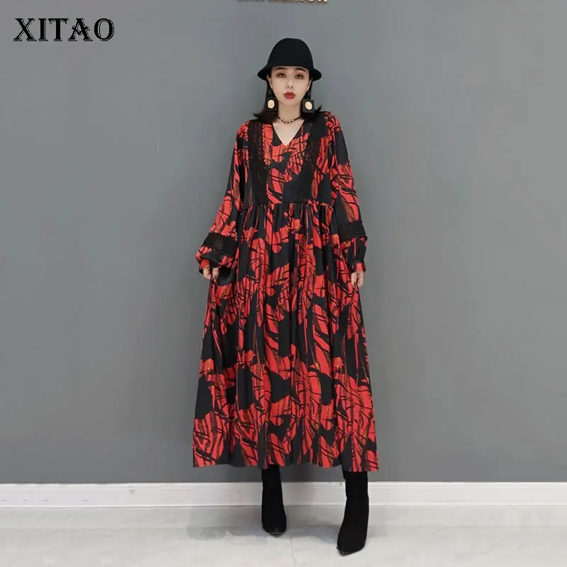 Женское платье с контрастным принтом XITAO, винтажное кружевное платье с длинным рукавом, свободное плиссированное платье на весну и осень, ...
Женское платье с контрастным принтом XITAO, винтажное кружевное платье с длинным рукавом, свободное плиссированное платье на весну и осень, ...