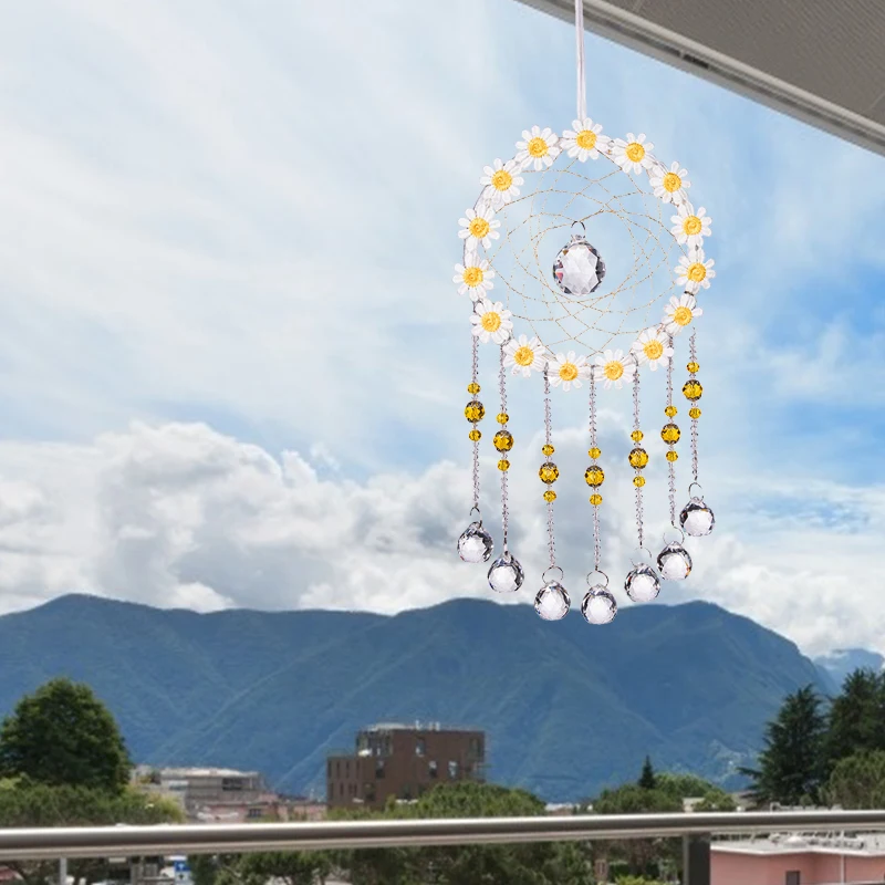 Hanging Crystal Windchimes Flower Handmade Sun Light Catcher Dreamcatcher Pendant Outdoor Garden Window Wedding Home Decor
Hanging Crystal Windchimes Flower Handmade Sun Light Catcher Dreamcatcher Pendant Outdoor Garden Window Wedding Home Decor
