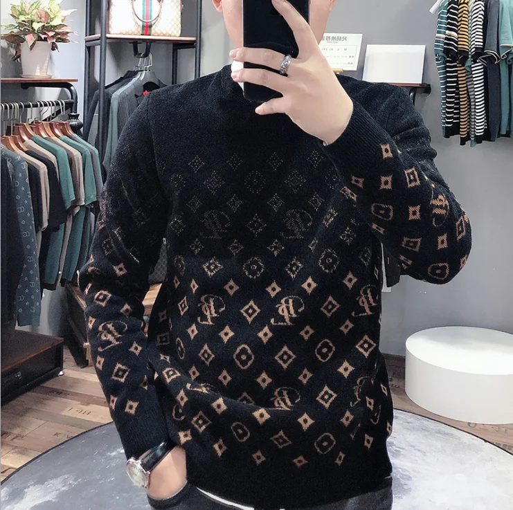Spring and Autumn Printing Men 's Clothing Winter Knitted Sweater Slim Fit Warmth plus Velvet Thick Chenille round Neck Tops
Spring and Autumn Printing Men 's Clothing Winter Knitted Sweater Slim Fit Warmth plus Velvet Thick Chenille round Neck Tops