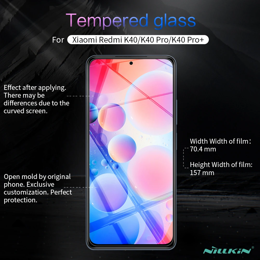 Защитное стекло Nillkin для Xiaomi Redmi K40, закаленное стекло 2.5D H + Pro/CP + Pro, суперпрозрачное
Защитное стекло Nillkin для Xiaomi Redmi K40, закаленное стекло 2.5D H + Pro/CP + Pro, суперпрозрачное