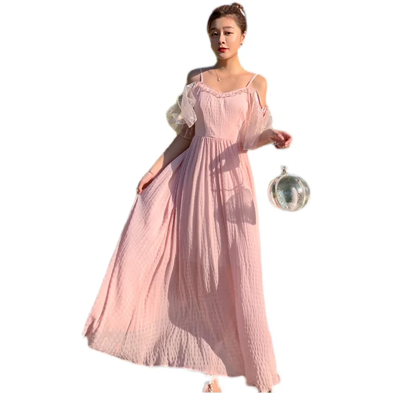 Women Maxi Slip Dresses Summer 2021 Runway Elegant Long Boho Vintage Korean Fairy Casual Tropical Beach Vacation Party Vestidos
Women Maxi Slip Dresses Summer 2021 Runway Elegant Long Boho Vintage Korean Fairy Casual Tropical Beach Vacation Party Vestidos
