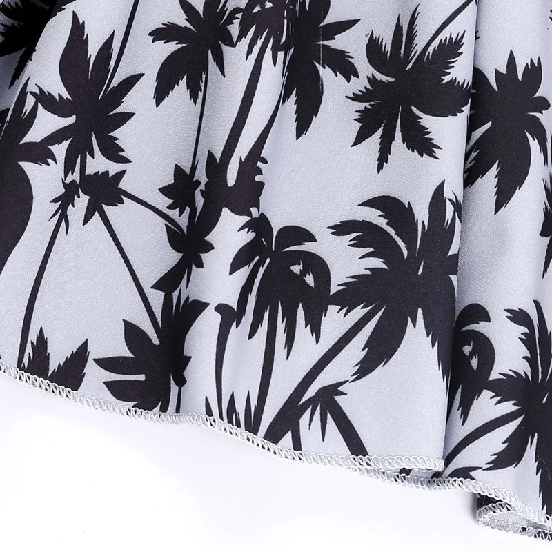 Children Leaf Print Sling Dress, Girls Sleeveless Square Collar Large Hem Stretchy Dress 
Children Leaf Print Sling Dress, Girls Sleeveless Square Collar Large Hem Stretchy Dress