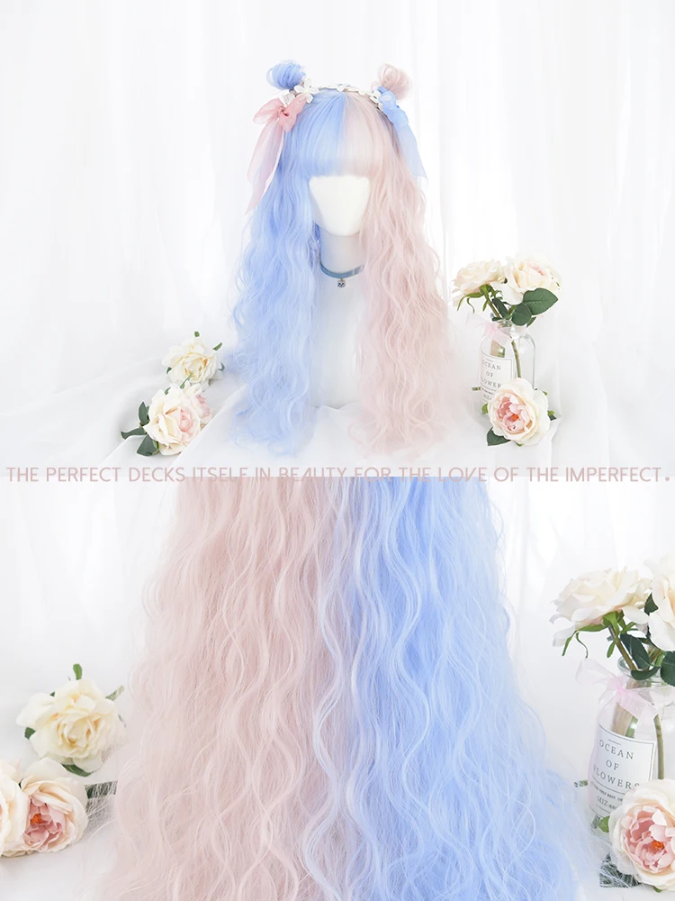 Gradient Ramp Champagne Lolita Cosplay Wig Big Wavy Curly Blue Flaxen Periwig Halloween Cosplay Costume For Adult Women
Gradient Ramp Champagne Lolita Cosplay Wig Big Wavy Curly Blue Flaxen Periwig Halloween Cosplay Costume For Adult Women