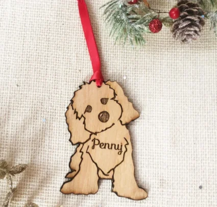Кавапу мини Goldendoodle лабрадудель Рождественский орнамент-пользовательский