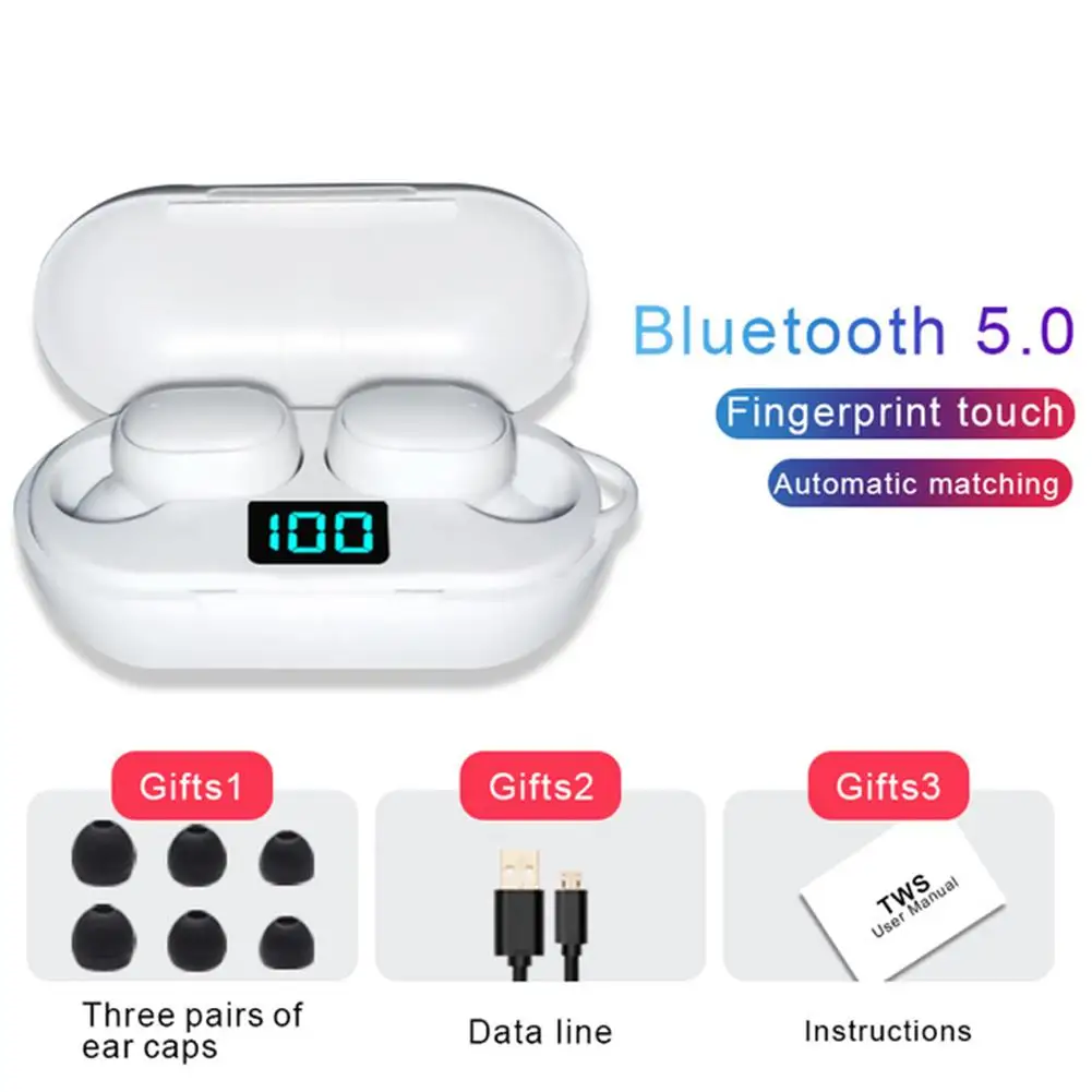 H6 Mini Wireless Bluetooth V5.0 In-ear Headphones 9D Stereo Hifi Sound Fingerprint Touch and Automatic Matching Low Latency
H6 Mini Wireless Bluetooth V5.0 In-ear Headphones 9D Stereo Hifi Sound Fingerprint Touch and Automatic Matching Low Latency