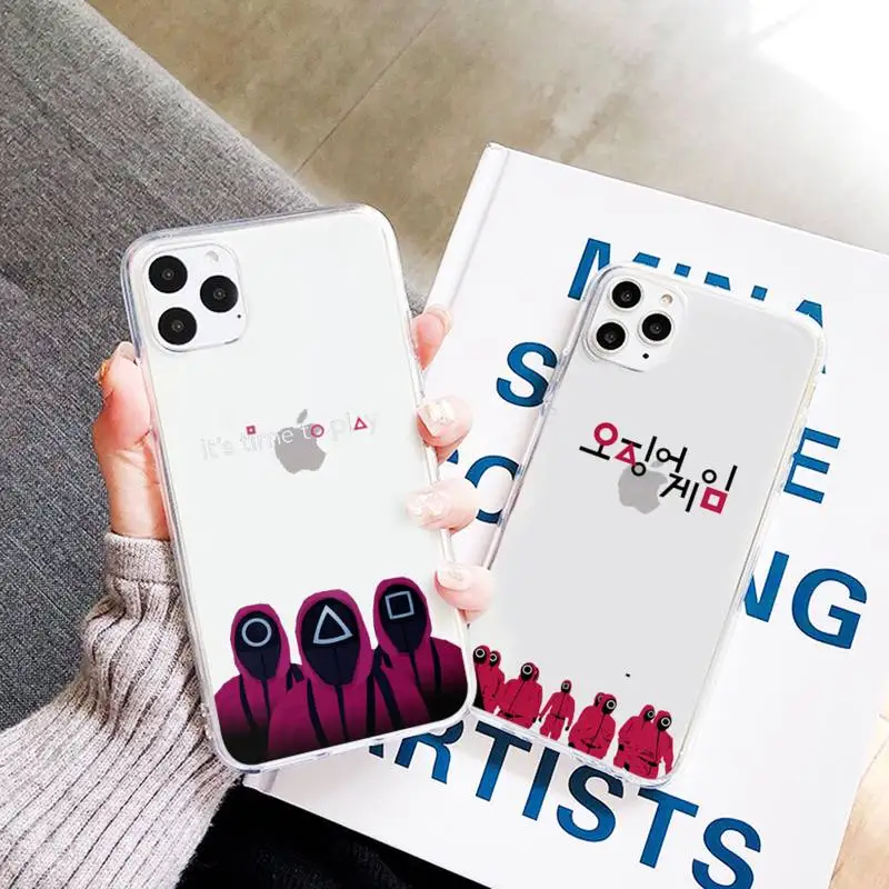 Squid game Phone Case Transparent Clear for iPhone 11 12 mini pro XS MAX 7 8 6 6S Plus X 5S SE 2020 XR
Squid game Phone Case Transparent Clear for iPhone 11 12 mini pro XS MAX 7 8 6 6S Plus X 5S SE 2020 XR
