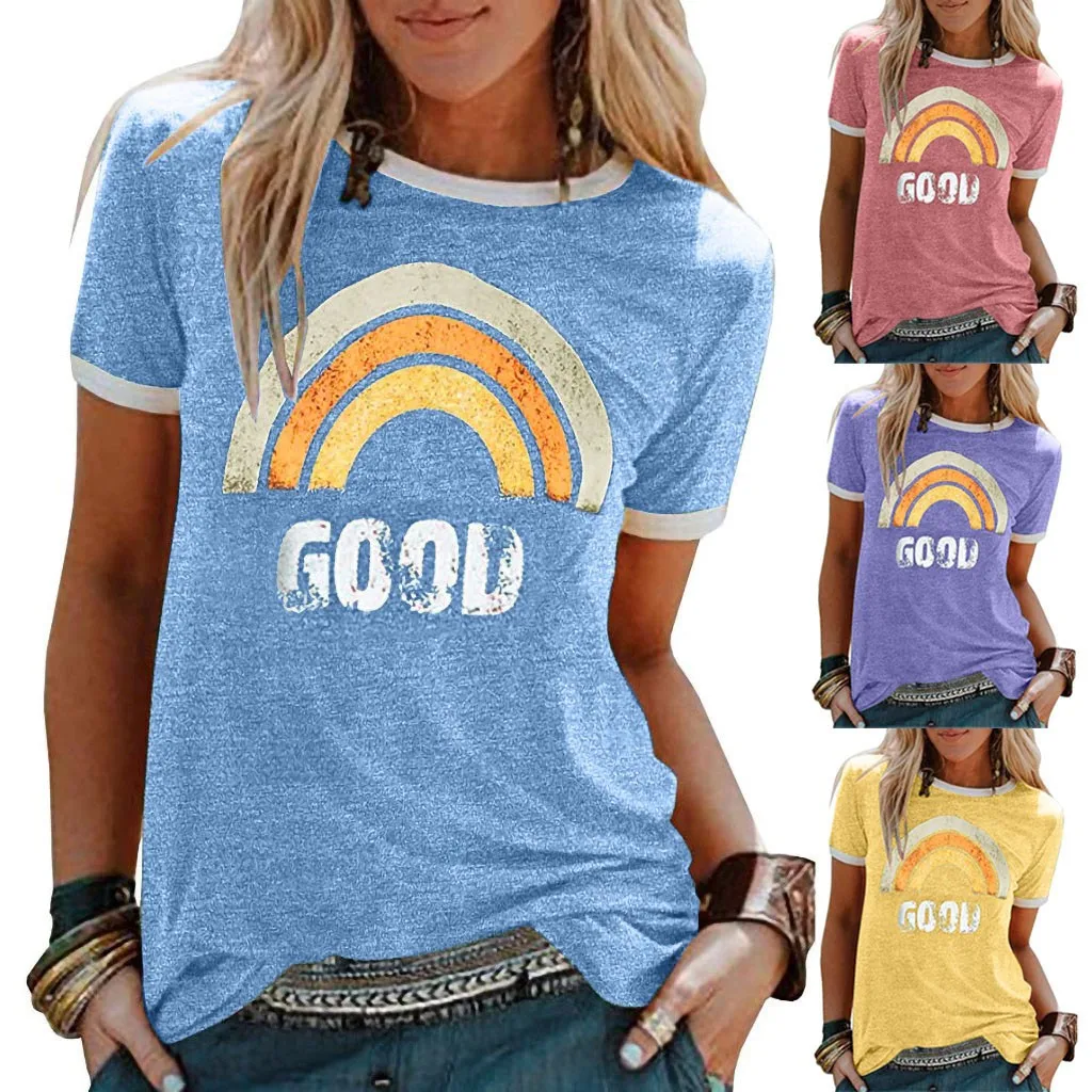Tops Women 2021 Women Summer Letters Printing Short Sleeve Shirt Casual Tunic Tops Blouse Mujer Camisetas Blusa de mujer Женская
Tops Women 2021 Women Summer Letters Printing Short Sleeve Shirt Casual Tunic Tops Blouse Mujer Camisetas Blusa de mujer Женская