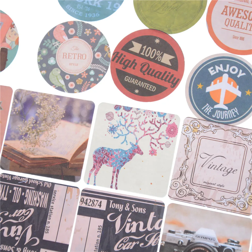 46pcs/set Mini Cute Kawaii Stickers Vintage Retro Sticky Scrapbooking Paper For Diary Decoration Adhesive Stickers
46pcs/set Mini Cute Kawaii Stickers Vintage Retro Sticky Scrapbooking Paper For Diary Decoration Adhesive Stickers