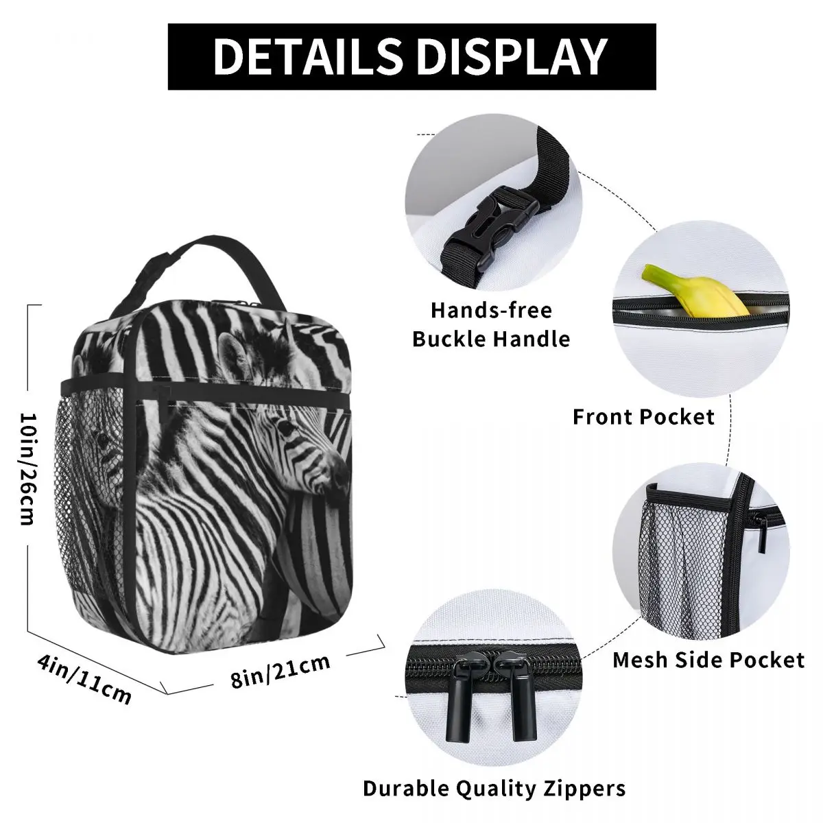 Two Zebras Lunch Bag for Women Men Large Insulated Lunch Box with Water Bottle Holder and Pockets
Two Zebras Lunch Bag for Women Men Large Insulated Lunch Box with Water Bottle Holder and Pockets